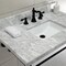 Fauceture KVPB3622M8SQ0 36" Console Sink with Brass Legs (8-Inch, 3 Hole), Marble White/Matte Black KVPB3622M8SQ0 - alternate 5